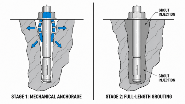 Diagram of Mechanical Anchorage and Grouting